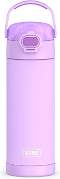 THERMOS FUNTAINER 16 Ounce Stainless Steel Vacuum Insulated Bottle with Wide Spout Lid, Neon Purple (Pack of 6)