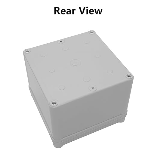 LeMotech Junction Box IP67 Waterproof Dustproof ABS Plastic Project Box for Electrical Outdoor Enclosure Gray 4.9 x 4.9 x 3.9 inch (125 x 125 x 100 mm)