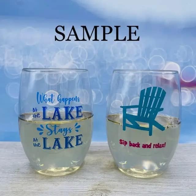 Wine-Oh! Set of 4 Shatterproof Designer 16 oz Plastic Wine Glasses MADE in the USA (GAMECOCKS)