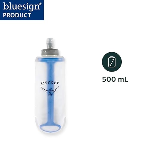 Osprey Hydraulics 500ml Soft Flask Water Bottle - Collapsible Hydration Flask - Lightweight for Running Vests & Belts