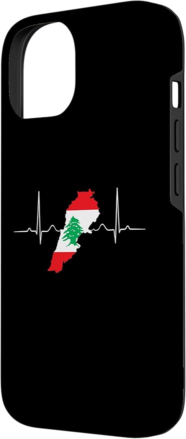 Lebanon Heart Lebanese Heartbeat Vintage Lebanon Map Case for iPhone 14