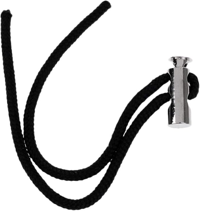 6 Pieces Heavy Duty 2 Hole Metal Cord Lock Clamp Toggle Stop Slider for Paracord, Elastic Rope, Cordage, Drawstrings + 5 Meters (16.4 FT) Shock Cord Crafting Stretch String Tie Down