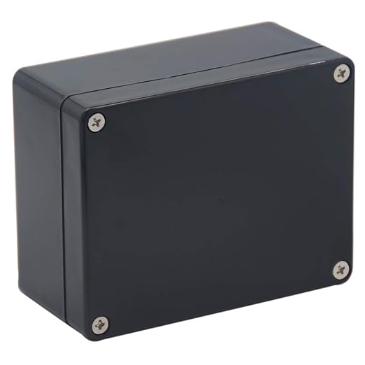 Junction box, Raculety Electrical Project Case Power Junction Box, Project Box Black (4.53"x3.54"x2.17")
