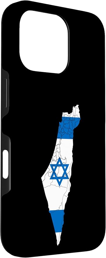 Israel National Flag Distressed Map Case for iPhone 16 Pro