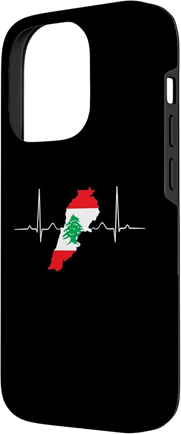 Lebanon Heart Lebanese Heartbeat Vintage Lebanon Map Case for iPhone 14 Pro