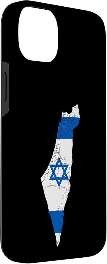 Israel National Flag Distressed Map Case for iPhone 14 Plus