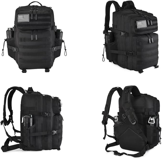 45L Tactical Backpack for Men Women, Military Assault Pack with MOLLE, Large 3 Day Bug Out Bag for Hiking Camping