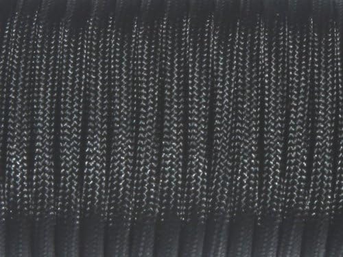 7 Strand Core 550lb Paracord Parachute Cord Lanyard Mil Spec Type III-100ft (Black(16#))