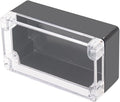 Project Box IP65 Waterproof Junction Box ABS Plastic Black Electrical Boxes DIY Electronic Project Case Power Enclosure Clear Cover 6.22"x3.54"x2.36"