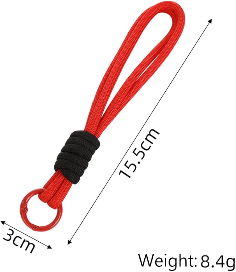 8/13/18/20/30 Pack Paracord Keychain Rope Bag Charms Colorful Braided Charms for Key Chain Purse Backpack Handbag