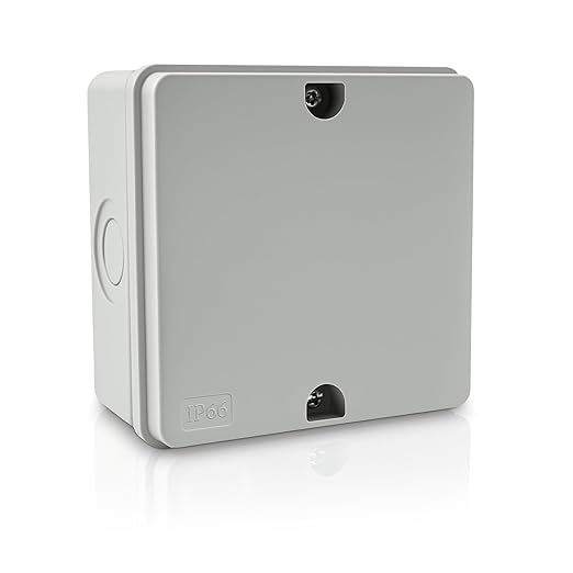 NineLeaf Junction Box, Waterproof Electrical Box IP66 Water Resistant Dustproof ABS Plastic Project Enclosure for Electronics, External Size 4.2 x 4.2 x 2.3inch(107 x 107 x 58 mm)