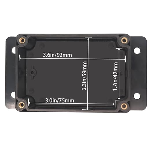 Watertight Junction Box, IP67 Waterproof Project Box Durable ABS Plastic Electronic Enclosure Case for DIY Electrical Project with Wall Fixed Ear 3.94" x 2.68" x 1.97"(100 x 68 x 50 mm) 2Pcs