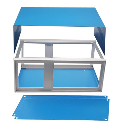 Zulkit Junction Box Blue Metal Project Box DIY Electric Enclosure Case Preventive Case Electrical Box 12.2 x 11.2 x 4.5 inch