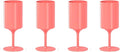 Knork Eco 4 Piece Party Cup, Outdoor Wine Stem, Coral