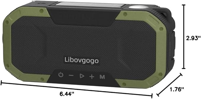 Emergency Radio Waterproof Bluetooth Speaker,Portable AM FM Radio with Flashlight,Reading Lamp,Hand Crank NOAA Weather Radio with Solar Panel,5000mAh/18500mWh Cell Phone Charger,Emergency Survival Kit