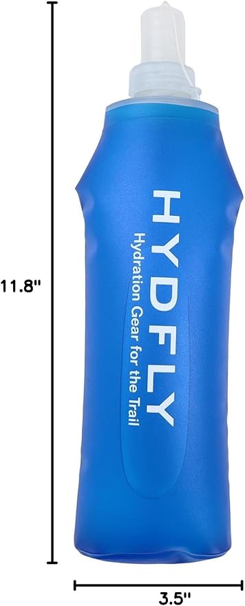 Collapsible Water Bottle, BPA-Free Collapsible Soft Flask Foldable Water Bottle for Running Hiking Cycling Climbing Travel (500ML)