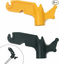 TonGass (2-Pack Multi-Purpose Plastic Utility Hook Attachment for Poles-Screw-On Hook 3/4" Inner Diameter Fits Threaded Poles Extension Poles & Broom Handles, Bird Feeder Pole Hanger Tool