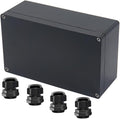 Project Box ABS Black Electrical Boxes IP65 Outdoor Waterproof Box Electronic Junction Box Power Enclosure with Cable Glands for DIY Project 7.87 x 4.72 x 2.95 inch (200x120x75mm)