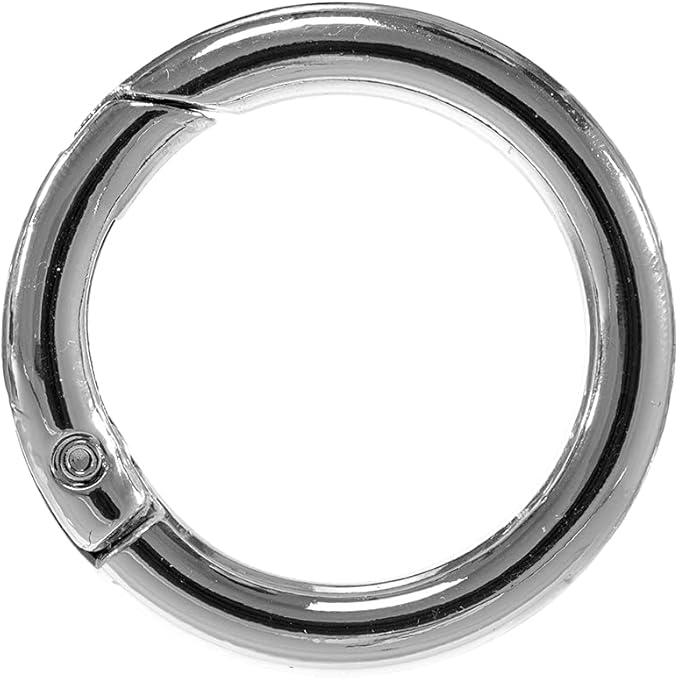Paracord Planet Spring Gate O Rings – Available in 3/4 Inch and 1 Inch Sizes – Brushed Silver, Bronze, and Gold Color Options (10 Pack, 1 Inch, Silver)