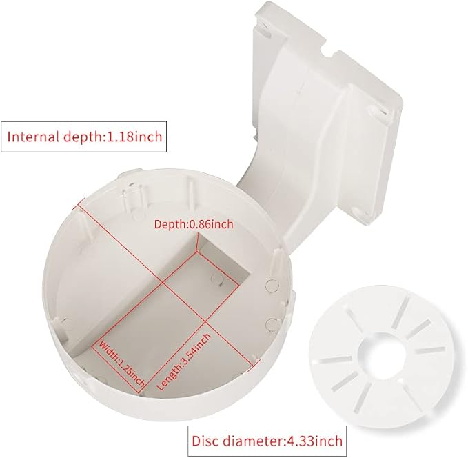 Security Camera Mount Bracket, ABS Indoor Outdoor Wall Mount L-Type Bracket for CCTV Security Dome IP Camera Mounting, Dome Camera Mount
