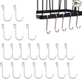 20 PCS Stainless Steel J-Shaped Hanger Hooks - Heavy Duty Wire Rack Hooks, Multi-Purpose Hanging Sink Grid Hooks for Kitchen, Bathroom, Closet Organization.