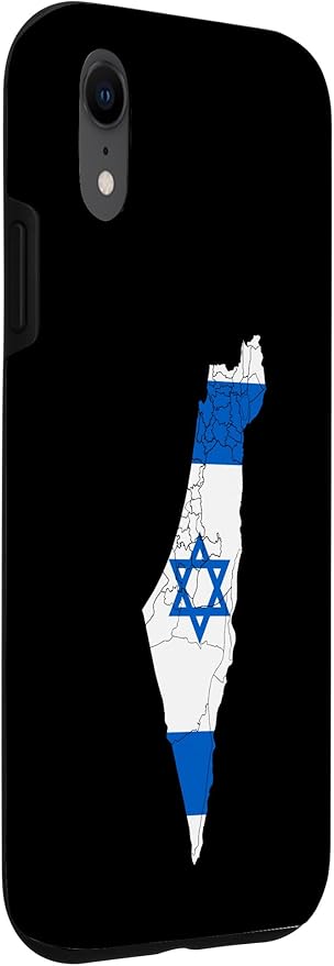 Israel National Flag Distressed Map Case for iPhone XR