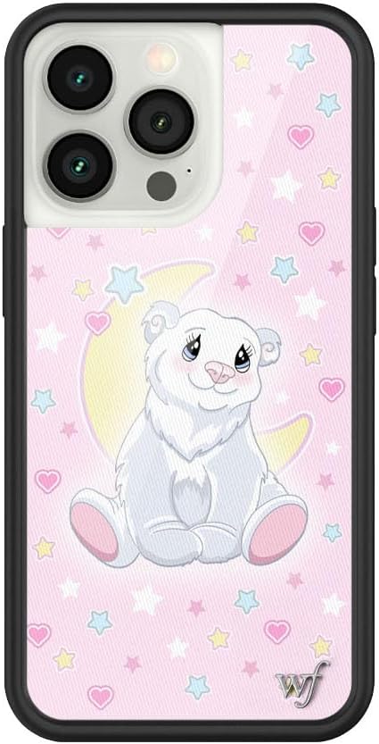 Wildflower Cases - Compatible with iPhone 13 Pro | Protective Black Bumper, 6.5ft Drop Test Certified, Women Owned Small Business | Pink Snow Trendy | Polar Bear Princess