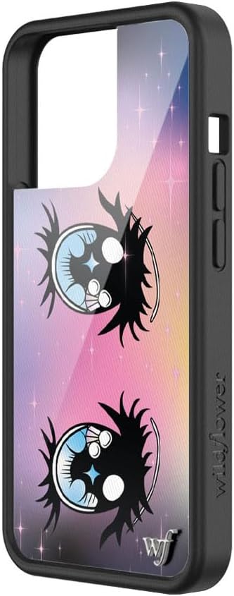 Wildflower Cases - Compatible with iPhone 13 Pro | Protective Black Bumper, 6.5ft Drop Test Certified, Women Owned Small Business | Trendy Eyes Anime Cool | Collab- Sandy Liang