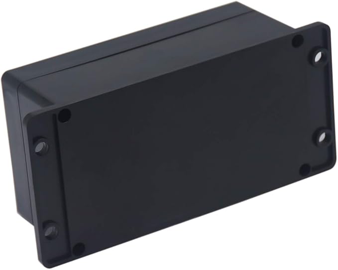 2 Pack Project Box IP65 Waterproof Junction Box ABS Plastic Black Electrical Boxes DIY Electronic Project Case Power Enclosure with Fixed Ear 6.22 x3.54 x2.36 inch(158x90x60mm)