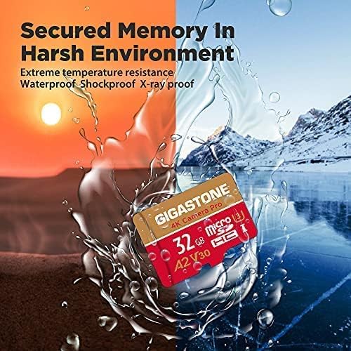 【5-Years Data Recovery】 GIGASTONE 32GB Micro SD Card 5-Pack, 4K Camera Pro, Compatible with GoPro, Wyze, Security Camera, Drone, Dash Cam, R/W up to 95/35MB/s MicroSDHC Memory Card UHS-I U3 A2 V30