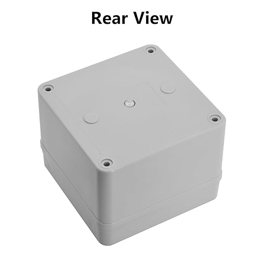 LeMotech IP67 Waterproof Junction Box ABS Plastic Project Box Dustproof Electrical Box Outdoor Enclosure for Electronics DIY Case Gray 3.9X 3.9X 3 inch (100x 100x 75 mm)