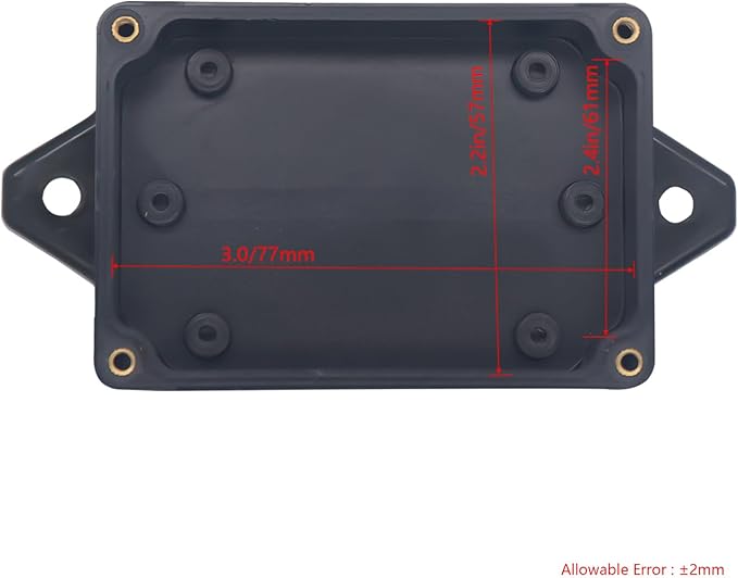 Project Box ABS Black Electrical Boxes IP65 Outdoor Waterproof Box Electronic Junction Box Fixed Ear Power Enclosure with Cable Glands for DIY Project 3.3 x 2.3 x 1.3 Inch (83 x 58 x 33 mm)