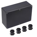 Junction Box IP65 Waterproof ABS Plastic Electrical Project Case Power Junction Boxes, Project Box with 4 PCS M16 Cable Glands 9.06x5.90x3.43 inch (230 x 150 x87 mm)