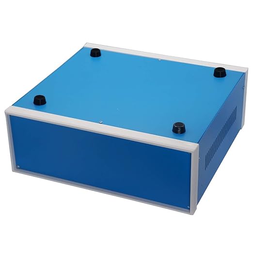 Zulkit Junction Box Blue Metal Project Box DIY Electric Enclosure Case Preventive Case Electrical Box 12.2 x 11.2 x 4.5 inch