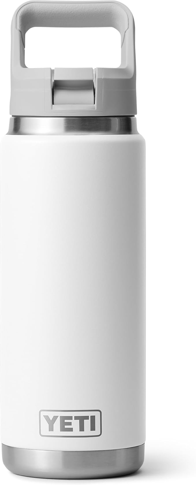 YETI Rambler 26 oz Bottle, Vacuum Insulated, Stainless Steel with Color Matching Straw Cap