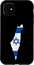 Israel National Flag Distressed Map Case for iPhone 11