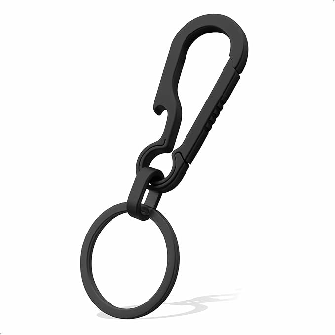PJYTAC Key Chain Clip Titanium Carabiner Keychain Quick Release Carabiner for Keys Titanium Key Rings Heavy Duty