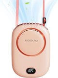 AOCOOLFAN Portable Neck Fan, Mini Small Personal Handheld Fan USB Rechargeable 3 Speed for Girls Boys Woman Eyelash Travel Home Office Outdoor (Pink)