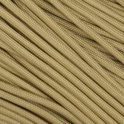 The Paracord Store | Type III 550 Paracord - 50 FT Hank, Tan 380 | Heavy Duty 7 Strand Tactical Paracord - USA Made Nylon Outdoor Parachute Cord for Camping, Fishing & More - Survival Cord