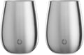 SNOWFOX Premium Vacuum Insulated Stainless Steel Grand Pinot Wine Glass, Chilled Wine Stays Icy Cold, Stemless Cocktail Glasses, Elegant Home Entertaining, Classic Barware, 12oz, Steel