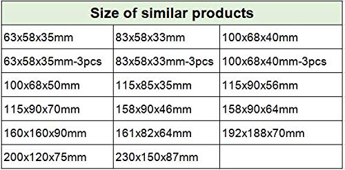 YXQ 83x58x33mm ABS Junction Box Plastic Waterproof Dustproof Universal Project Enclosure Case Grey PC Transparent/Clear Cover with Hole Wall Hang(3.3 x 2.3 x 1.3 inches/3Pcs)