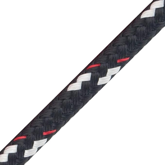 New England Ropes 3/16in (5mm) Sta-Set Solid Red 50 Feet Long