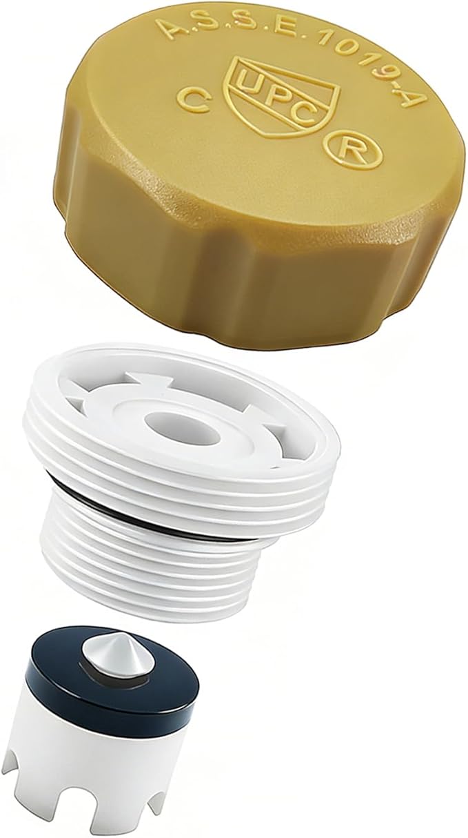 Anti-Siphon Industrial-control-valves Repair Kit， ASSE 1019-A Vacuum Breaker Check Valve Replacement Kits with Decorative Cover, Plastic Body,Plunger and O-Ring,1 Pack
