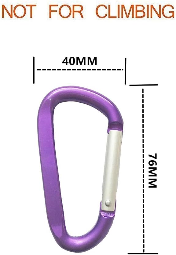 LESHIRY Large Carabiners Keychain 3" Aluminum D Shape Premium Durable D-Ring Carabiner Clip Hook Camping Accessories Snap Link Key Chain Durable Improved Design