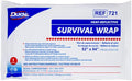 Dukal 721 Emergency Survival Blanket Mylar Wrap | Thermal Properties, Convenient Storage | Protection Against Wind, Rain, Sun | Diverse Functionality for Outdoor Enthusiasts & Responders | Pack of 1