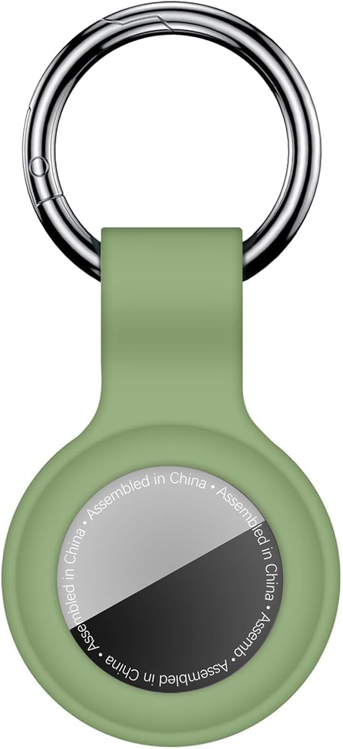 Linsaner Case for AirTag 2nd Gen (2026) & 1st Gen, Silicone Holder Keychain Key Ring, Protective Cover for Apple for Air Tags, GPS Finder Accessories for Bags, Pets, Kids, Luggage, Teal Green