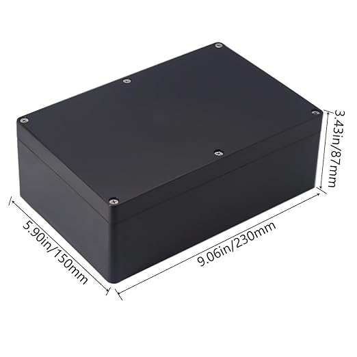 Project Box IP65 Waterproof Junction Box ABS Plastic Electrical Boxes DIY Electronic Project Case Power Enclosure 9.06x5.90x3.43 inch (230 x 150 x87 mm)