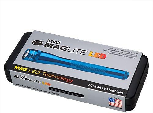 Maglite Mini LED 2-Cell AA Flashlight in Presentation Box, Blue