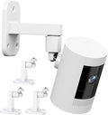 3 Pack Ring/Camera Mount: 360 Degree Adjustable Wall Mount for Stick Up Cam/Outdoor Cam Plus, 2 Ways Installation - Strong Adhesive & Screw, Fit for Viewing Angle(White)