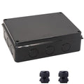 Junction Box, Reserved Holes Electrical Boxes Waterproof IP65 ABS Plastic Electrical Power Cord Enclosure Project Box Black 10 x 7.9 x 3.1 inch(255x200x80mm)